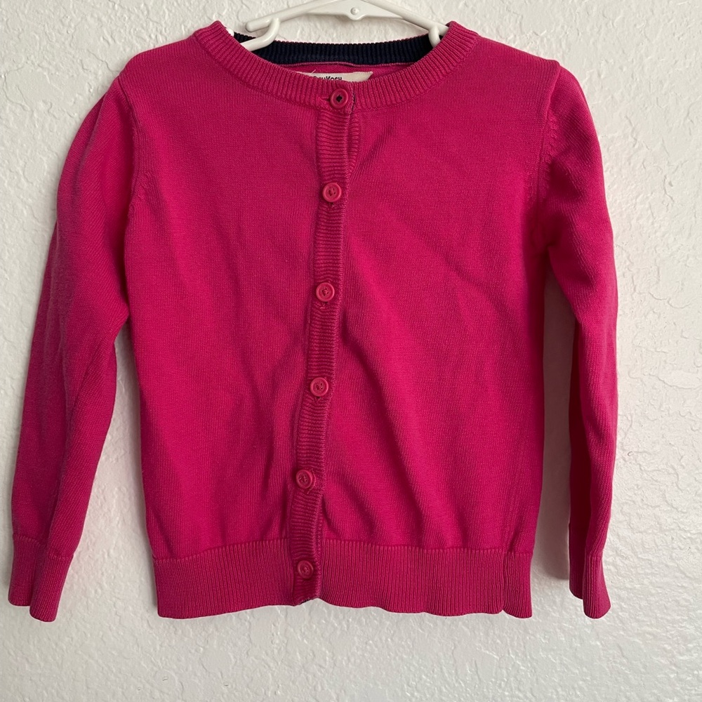 OSHKOSH girls cardigan. Size: 4. Color: Hot pink.